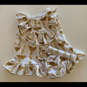 Kate Quinn 3-6 mo butterfly dress with bummies
